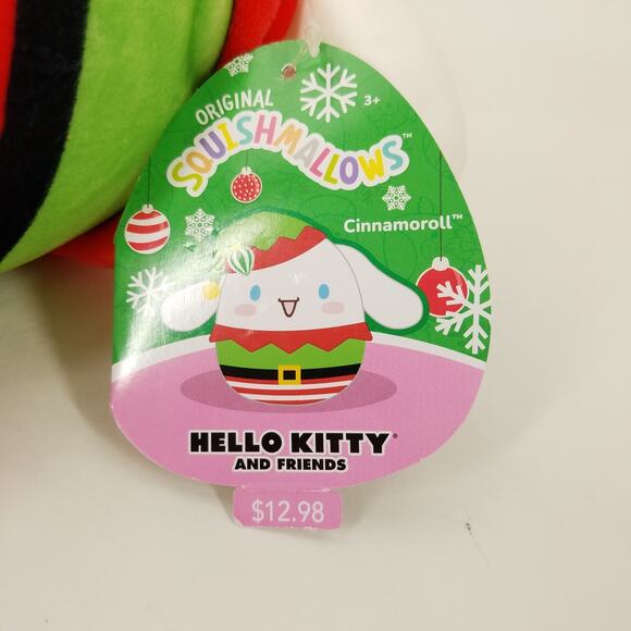 Squishmallows Cinnamoroll Sanrio Hello Kitty Christmas Elf Plush Kelly Toy - Picture 3 of 10